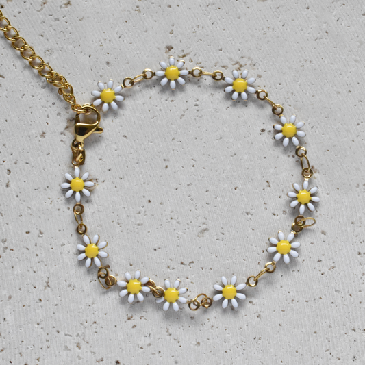 Stainless Steel Full Daisy Bracelet