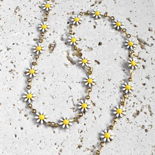 Stainless Steel Full Daisy Necklace