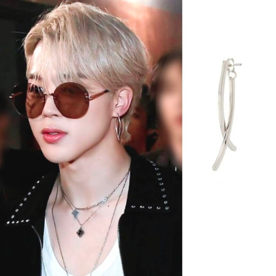 BTS Jimin Sliver Small Bag Designed Metal Earrings - BTS Official Merch |  BTS Merchandise