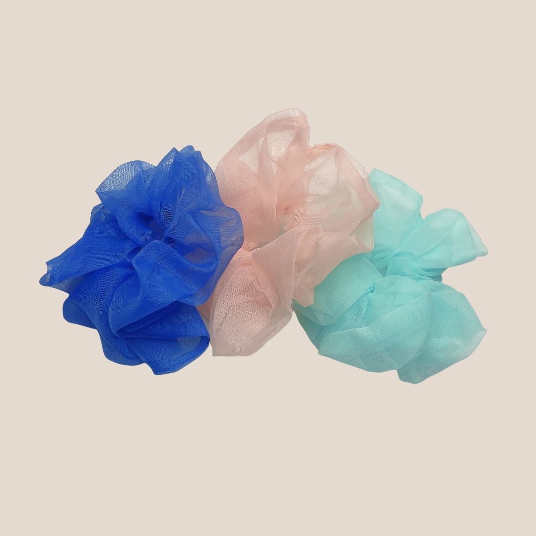 Pastel Organza Scrunchies