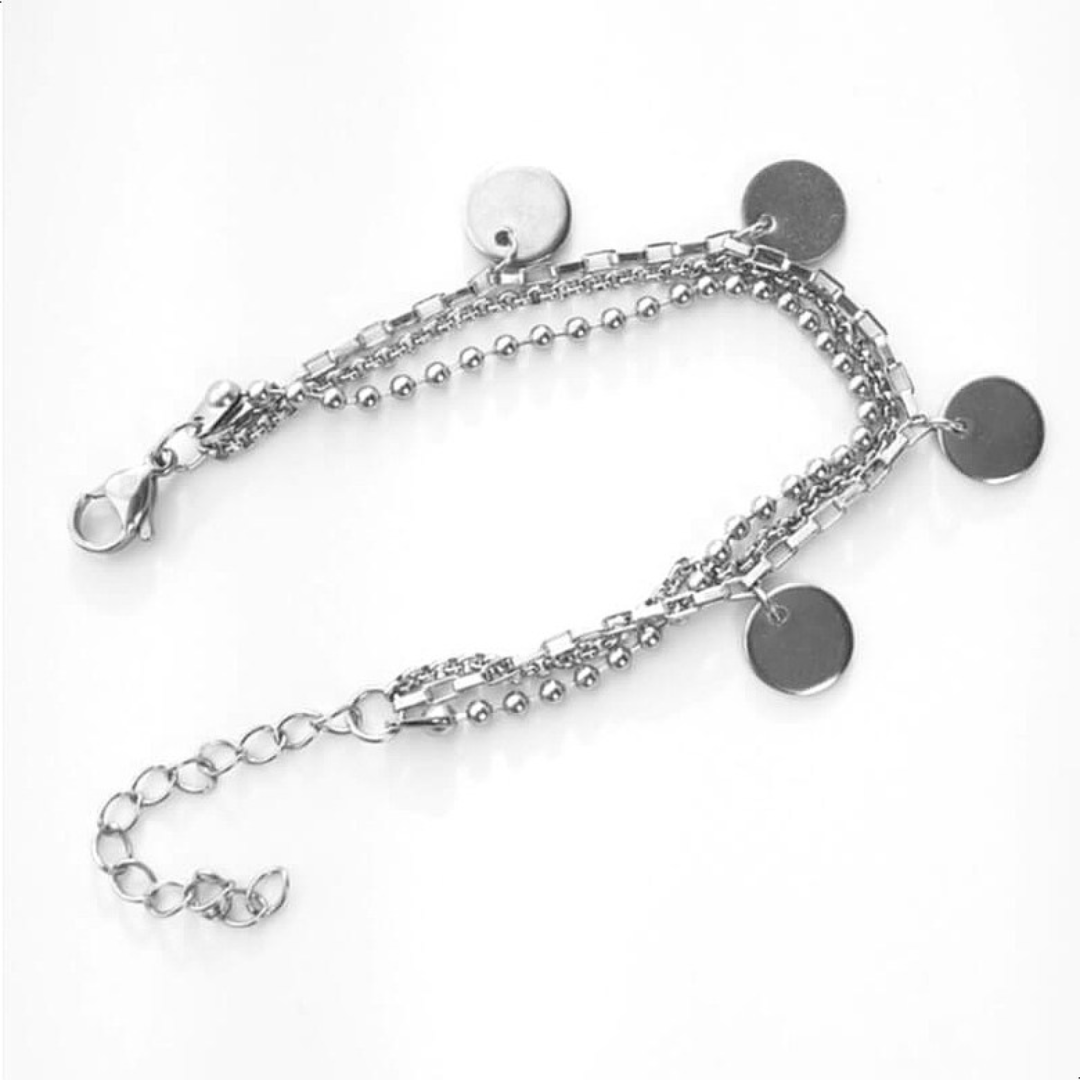 BTS JIMIN STYLE - Coin Layered Ball Bracelet