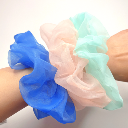 Pastel Organza Scrunchies