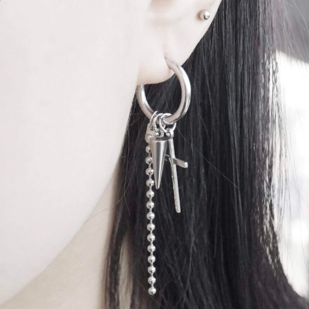 Kpop Front And Back Sword Earring - 1 Piece – Salty Accessories