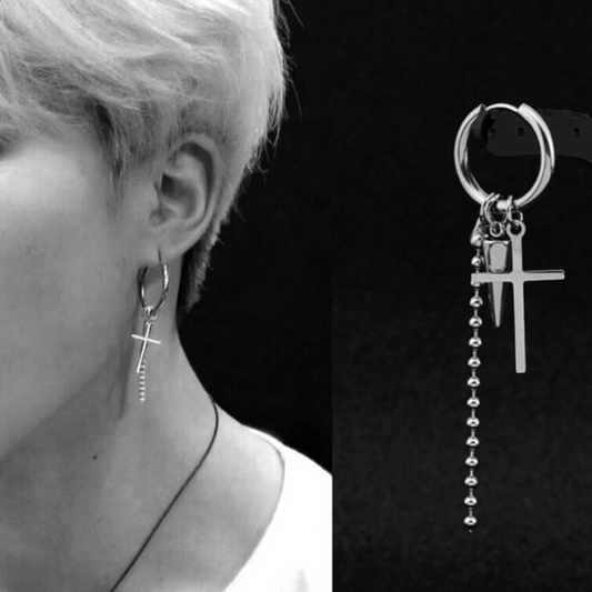 BTS JIMIN STYLE - Sweet Cone Cross Earring